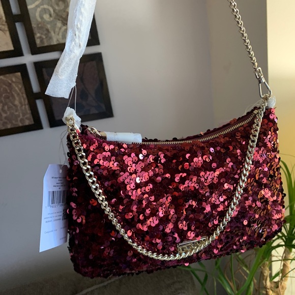 Authentic KATE SPADE Sequins top zip Clutch/shoulder/Crossbody - Picture 14 of 15